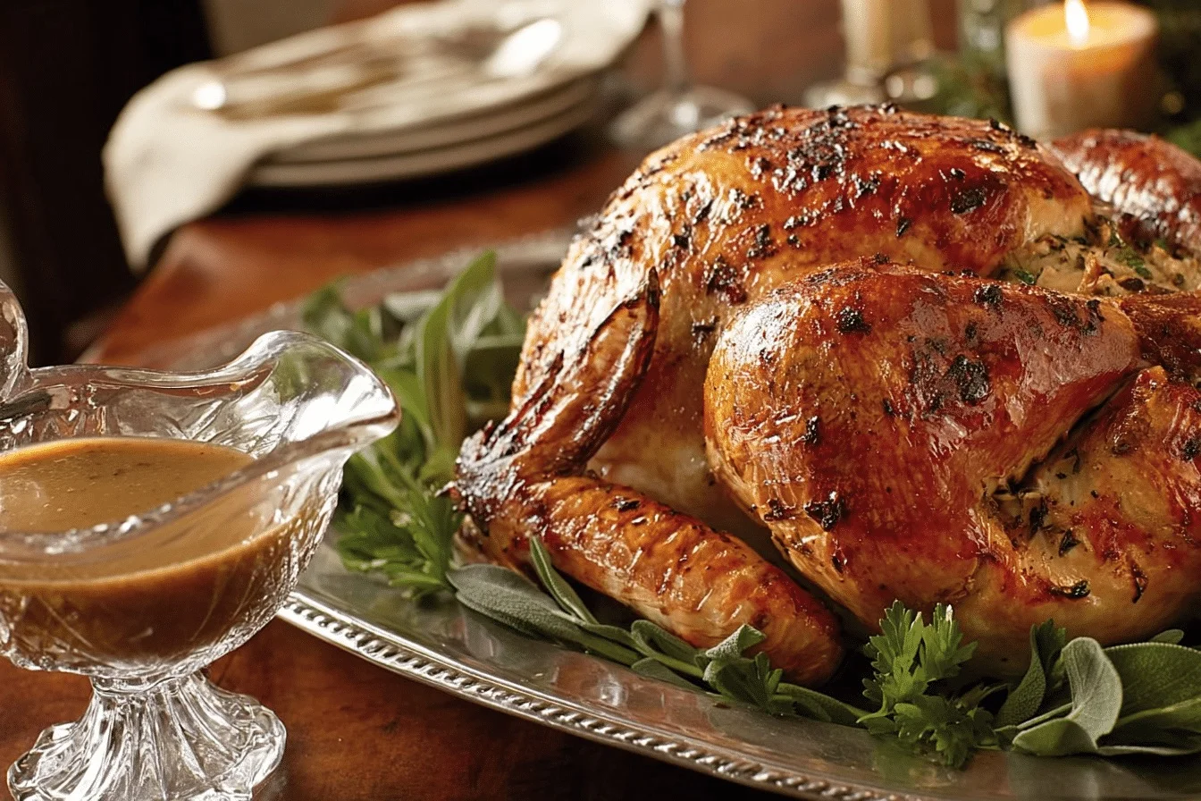 Paula Deen Roasted Turkey With Gravy