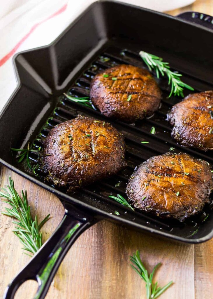 Balsamic glazed portobello mushrooms