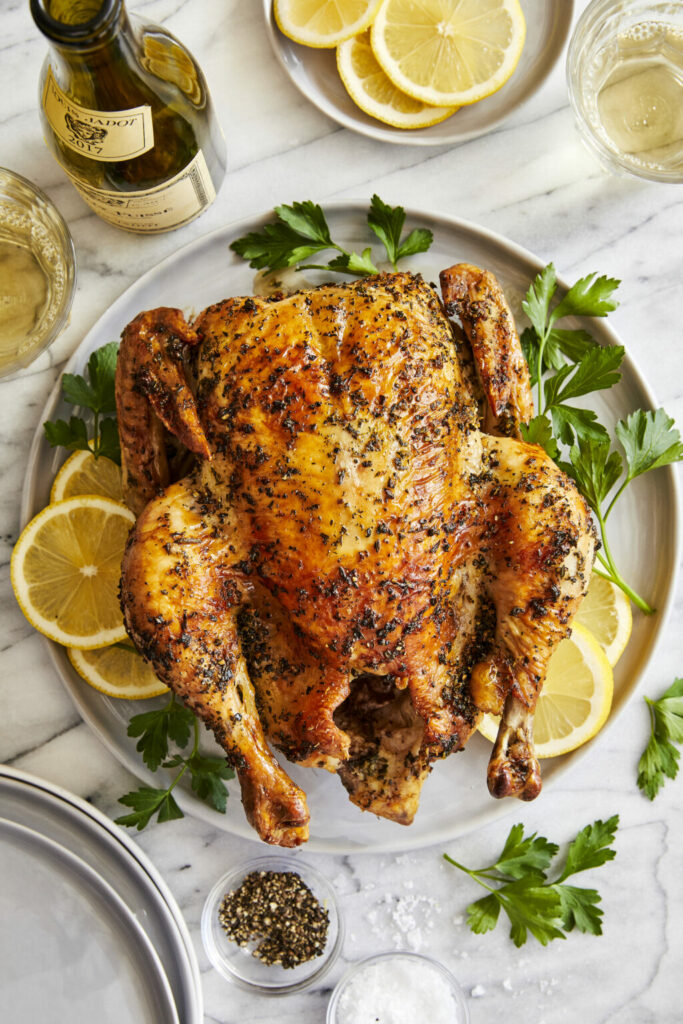Lemon herb roasted chicken 1