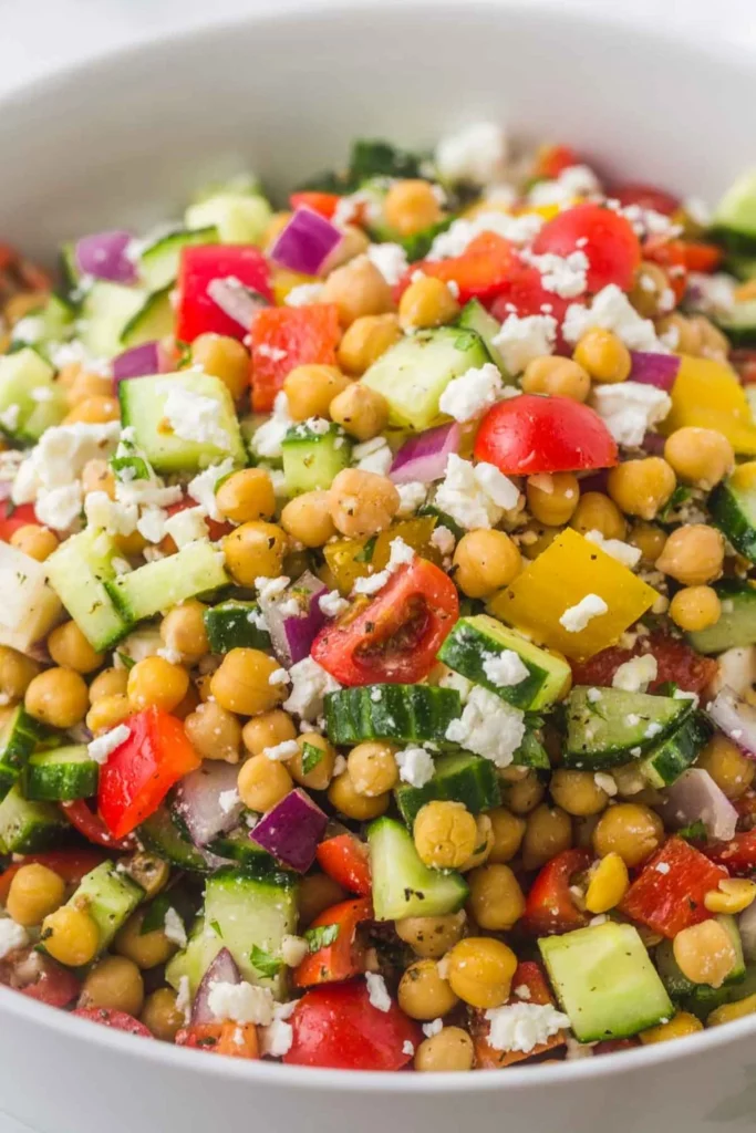 Mediterranean chickpea bowl