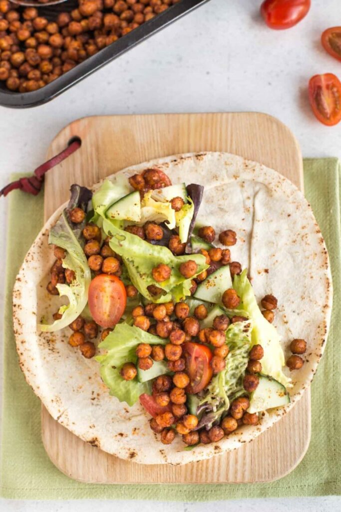 Roasted chickpea wraps