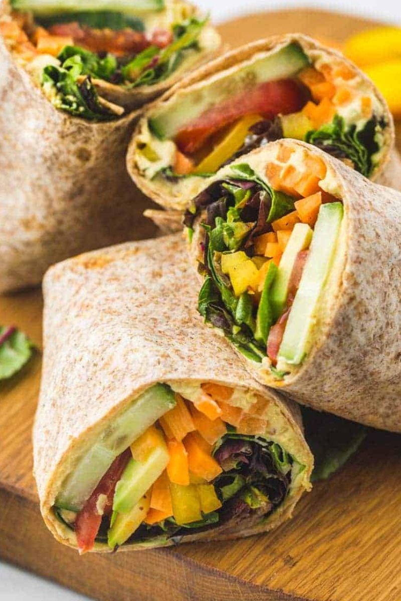 Veggie Hummus Wraps