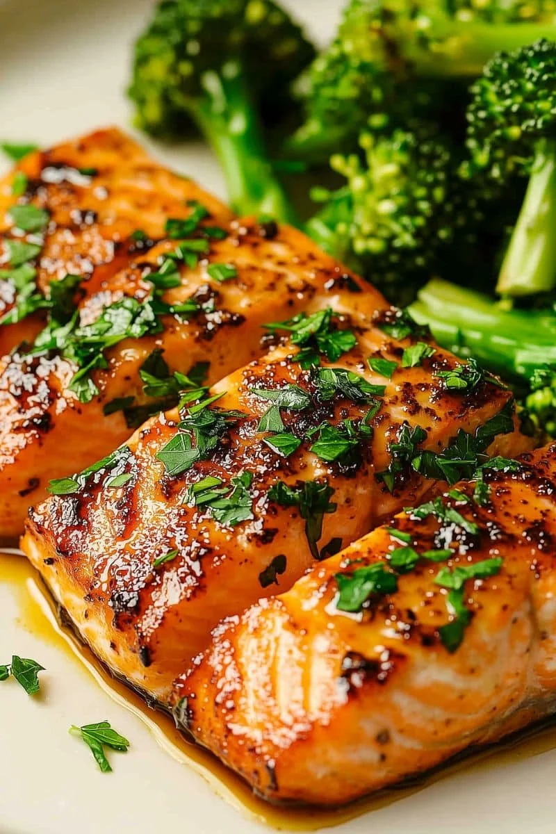Air-Fryer-Salmon-with-Brown-Sugar-and-Dijon-Glaze