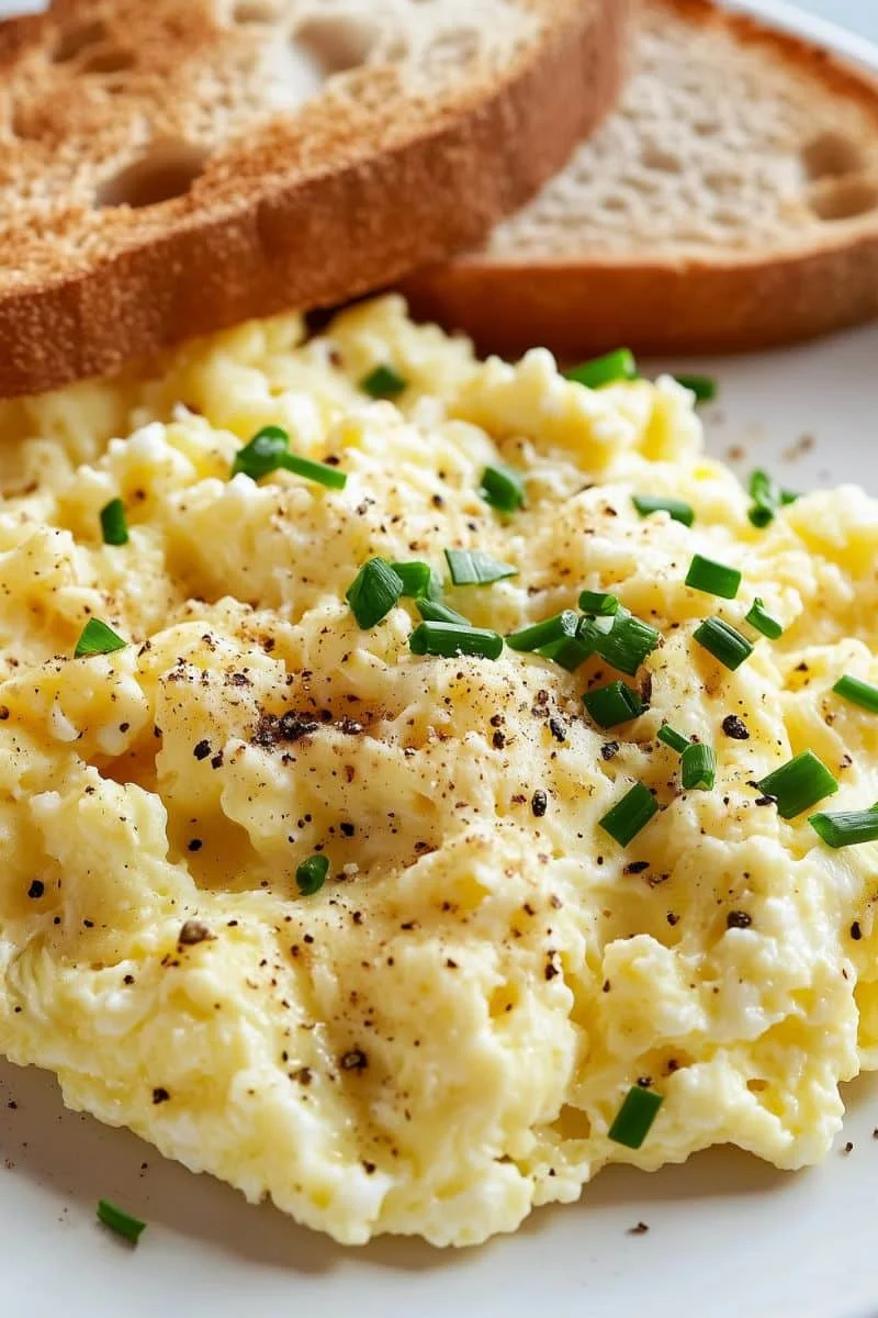 Cheesy Cottage Cheese Scrambled Eggs Fluffy Fast