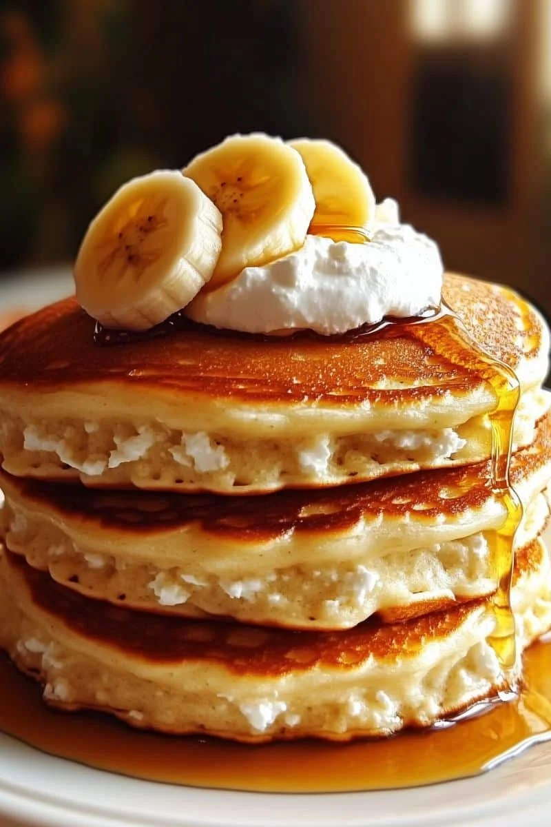 Creamy Cottage Cheese Pancakes High Protein Fluffy