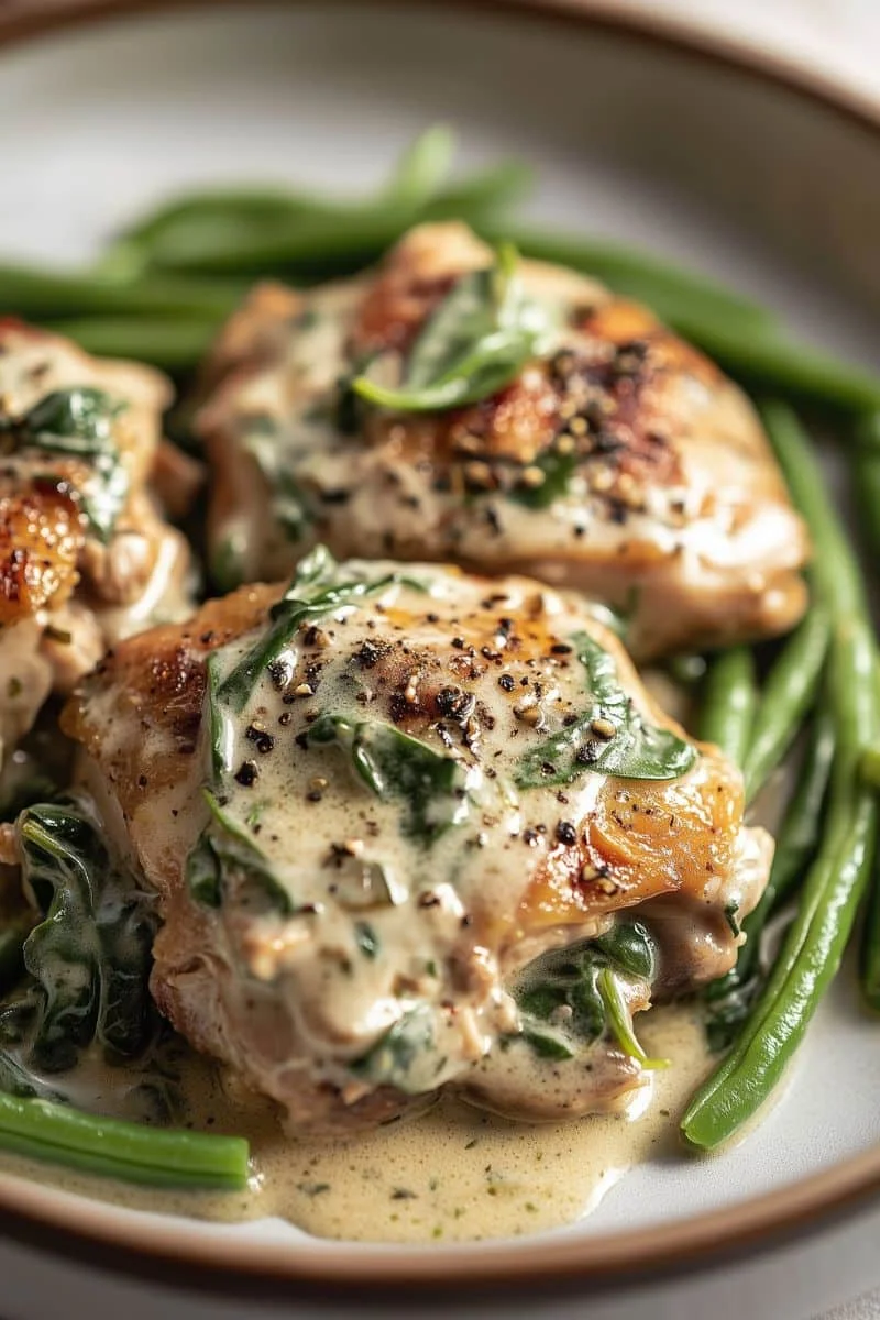 Crockpot-Chicken-Thighs-and-Creamy-Spinach