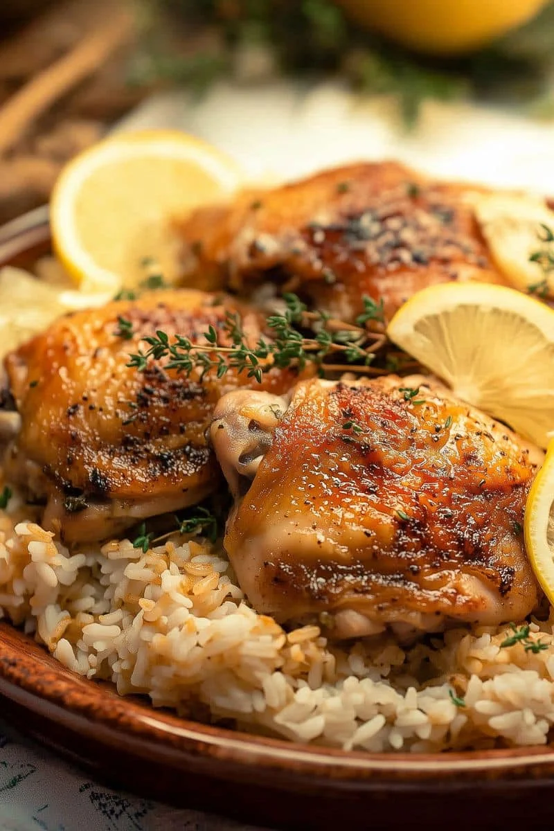 Crockpot-Chicken-Thighs-and-Rice