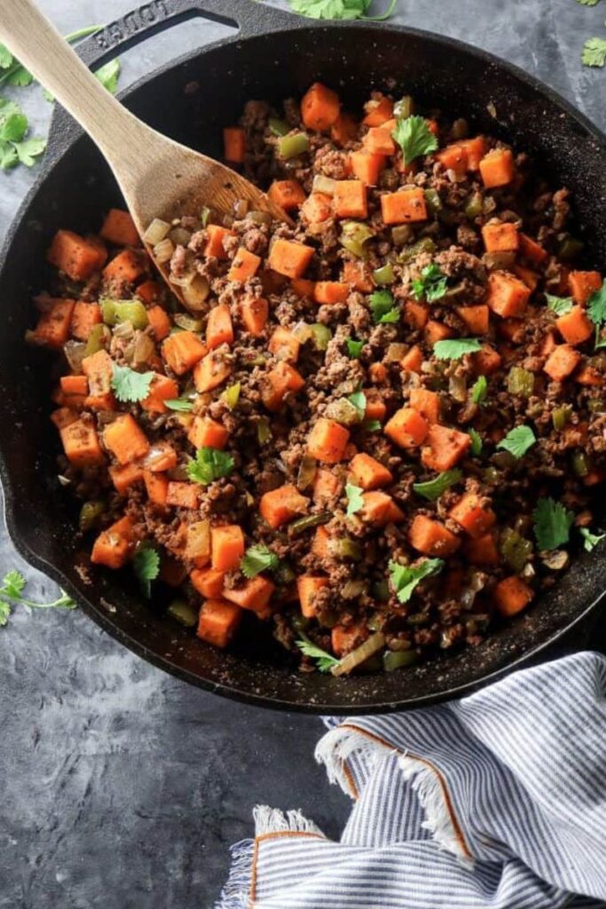 Hamburger Sweet Potato Hash