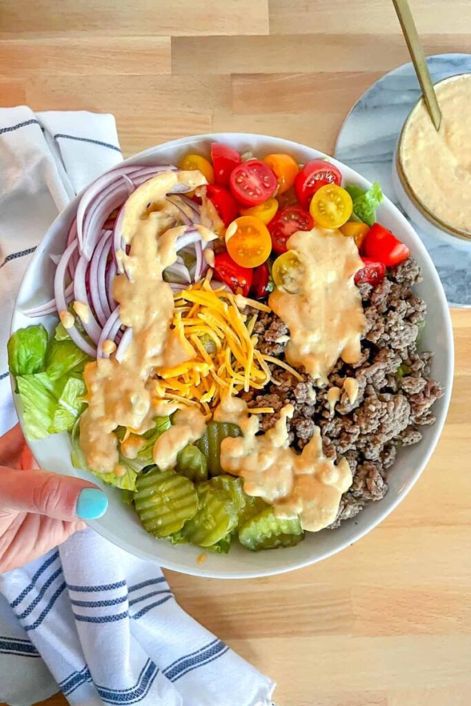 Healthy Cheeseburger Salad