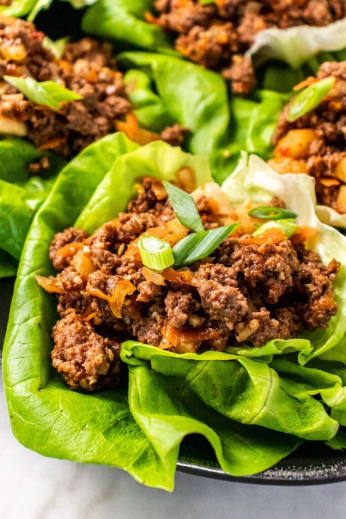 Healthy Hamburger Lettuce Wraps
