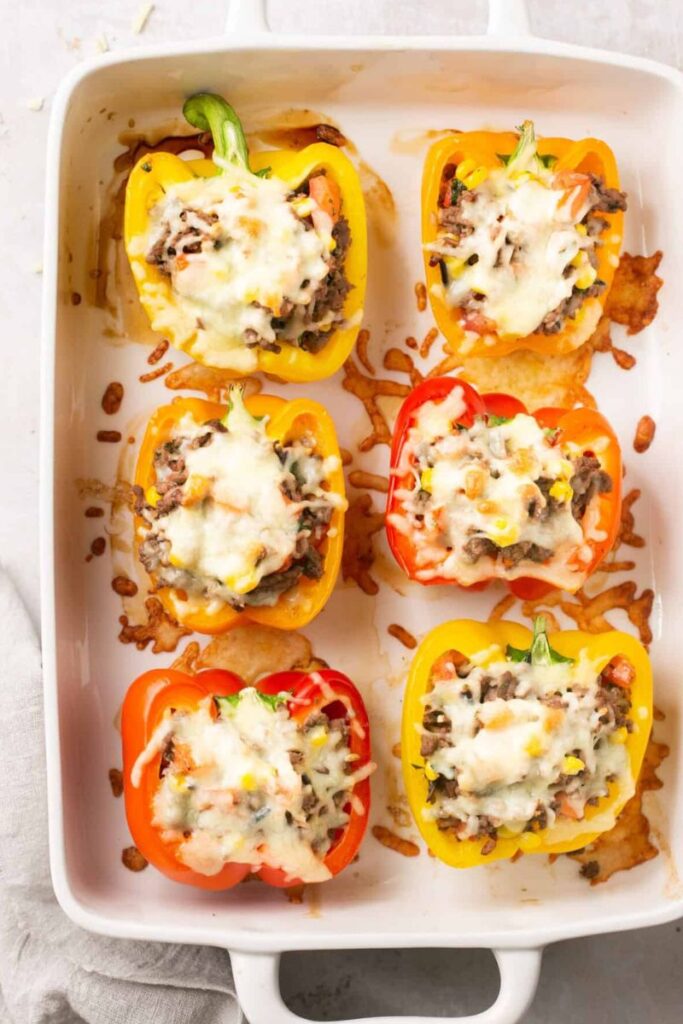 Healthy Hamburger Stuffed Peppers