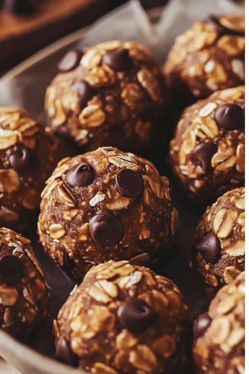 No Bake Chocolate Banana Energy Bites Under 80 Calories