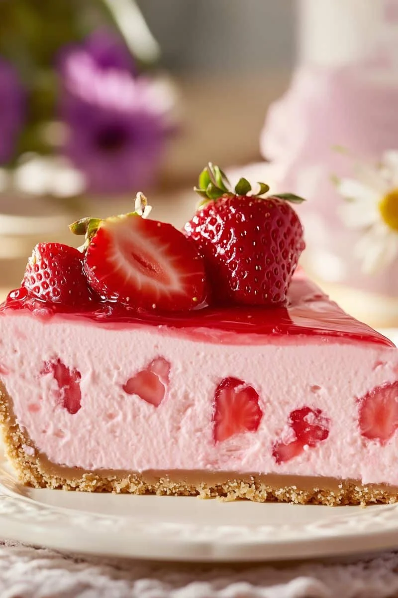 No-Bake-Strawberry-Cheesecake