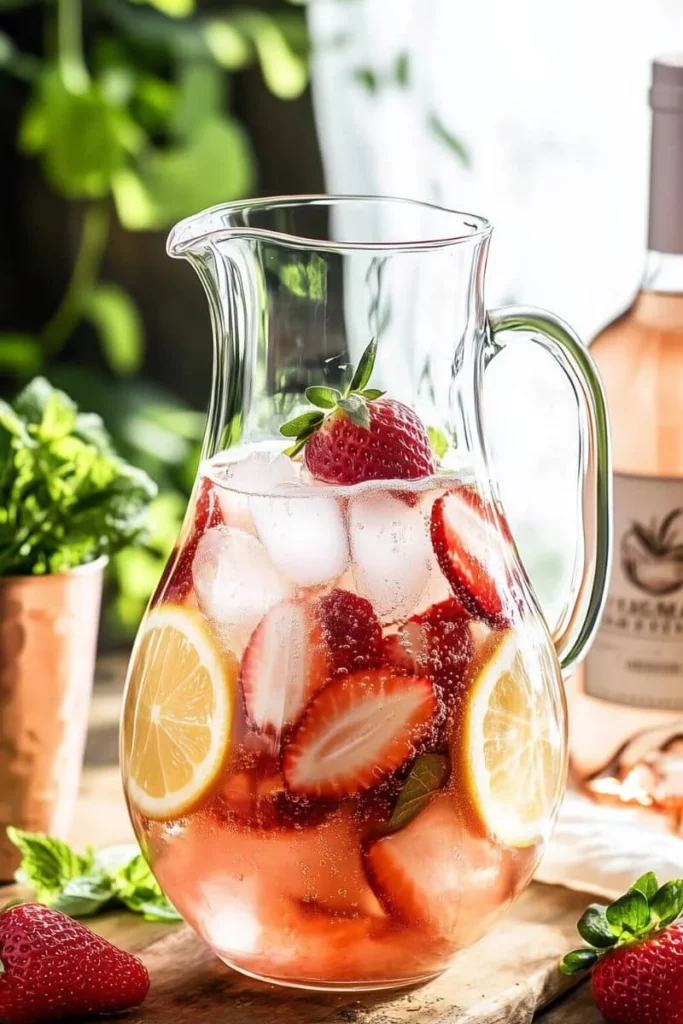 Sparkling-Strawberry-Rose-Sangria-Pretty-Crowd-Pleasing
