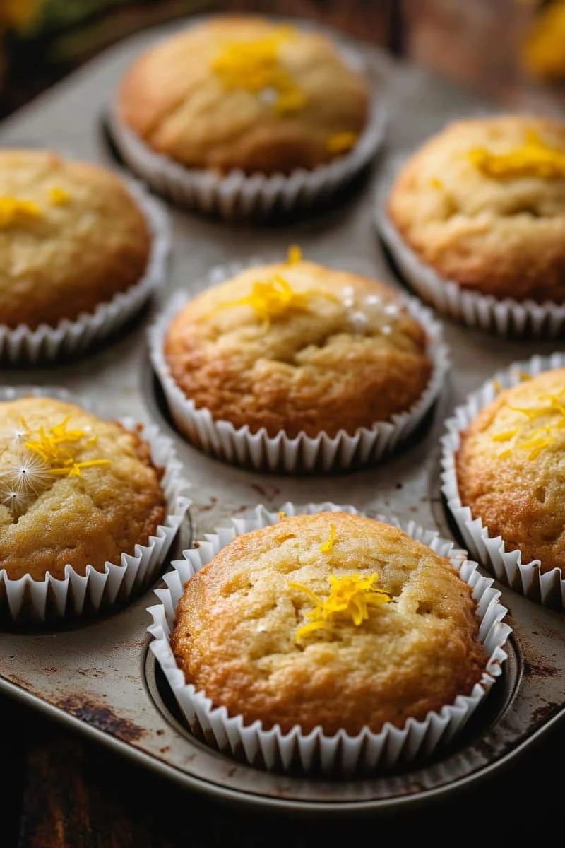 Spring-Dandelion-Muffins-with-Citrus-Glaze-Wild-Wholesome