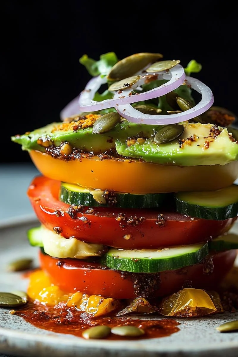 Zesty-Avocado-Tomato-Stackers-Low-Carb-Filling