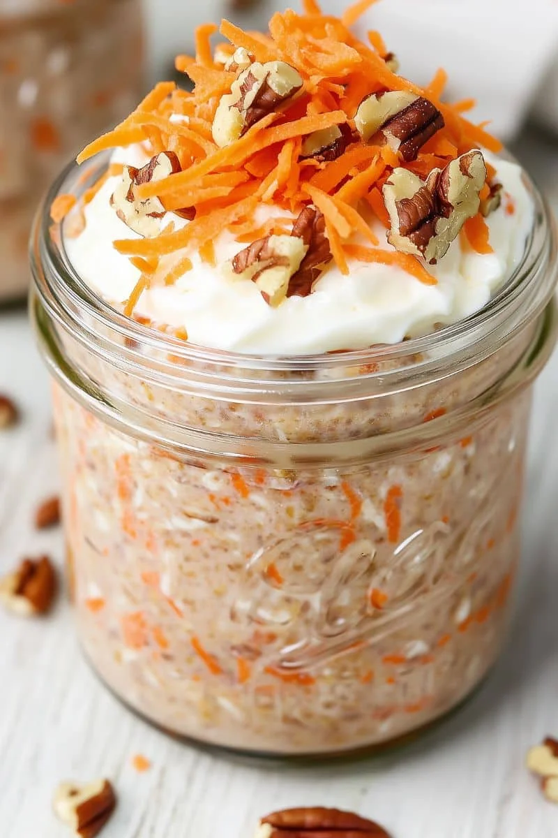 13. Carrot Cake Protein Overnight Oats