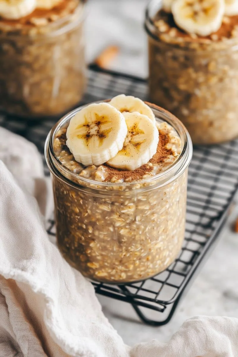 9. Healthy Banana Bread Overnight Oats