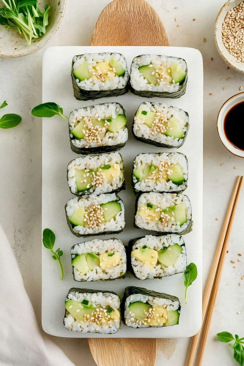 Avocado-and-Cucumber-Sushi-Rolls