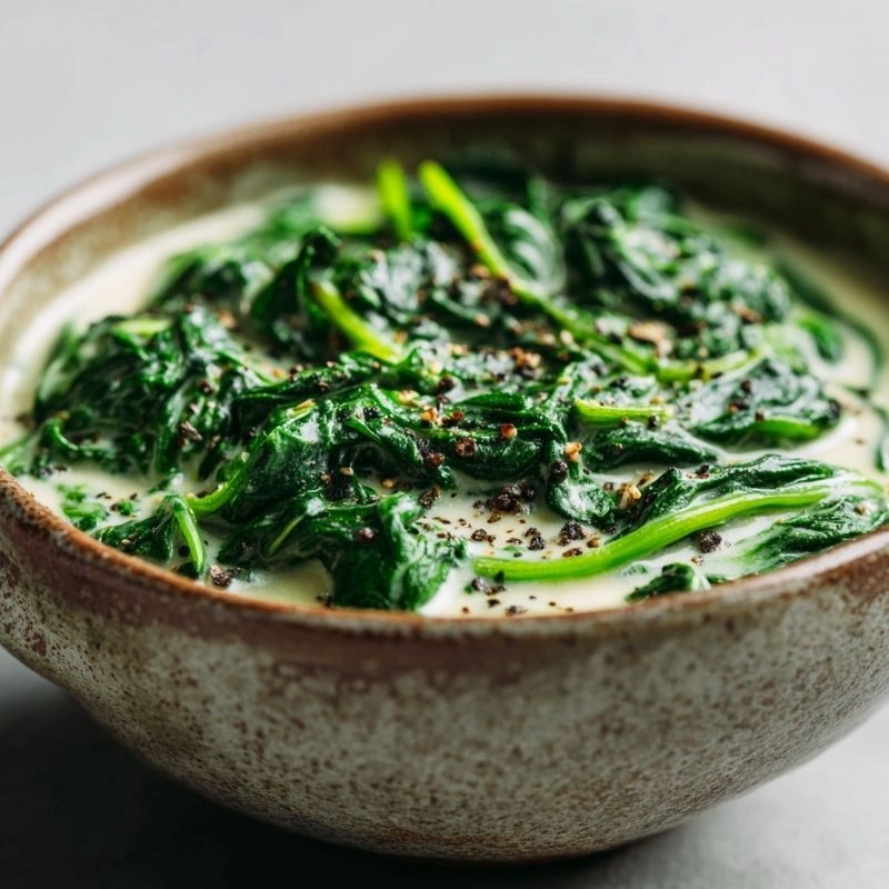 Creamed Garlic Spinach