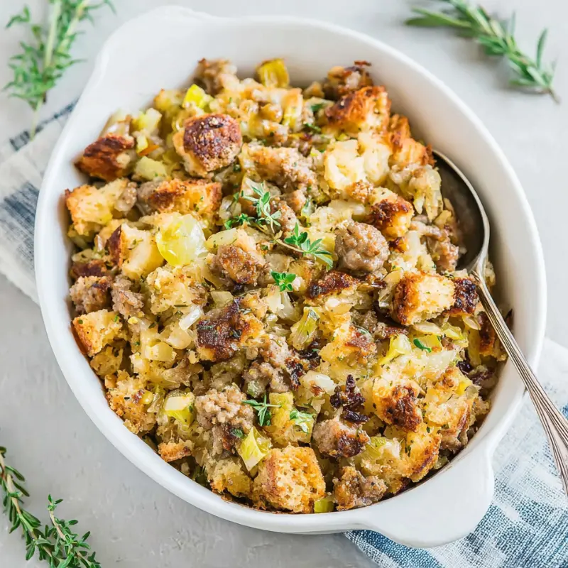 cozy slow cooker homemade dressings for thanksgiving with sausage and apples