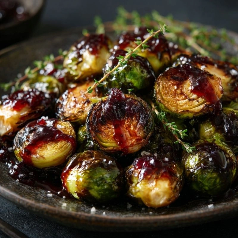 Roasted Brussels Sprouts with Balsamic Glaze