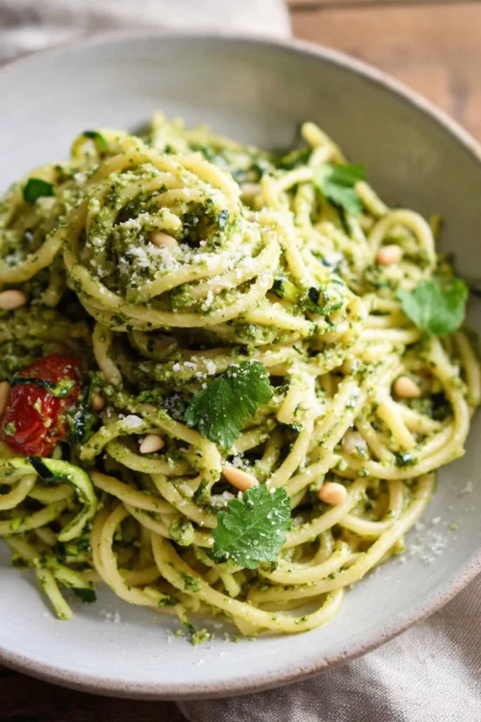 Easy Zucchini Pesto Pasta