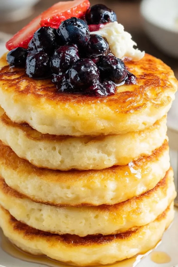 Fluffy High Protein Cottage Cheese Pancakes
