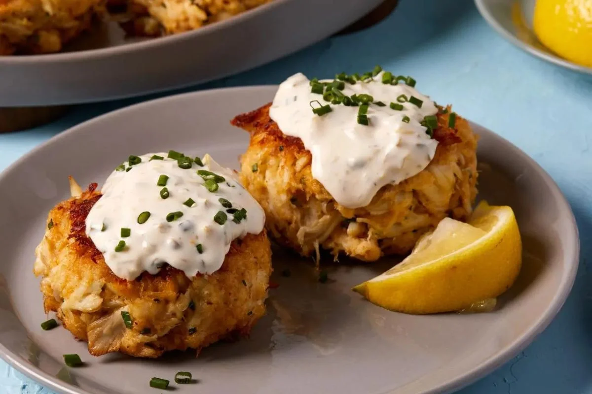 Gordon Ramsay’s Crab Cake With Creamed Corn And Asparagus