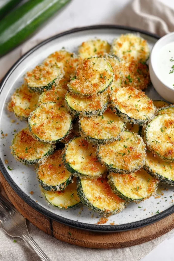 Healthy Baked Parmesan Zucchini Snack