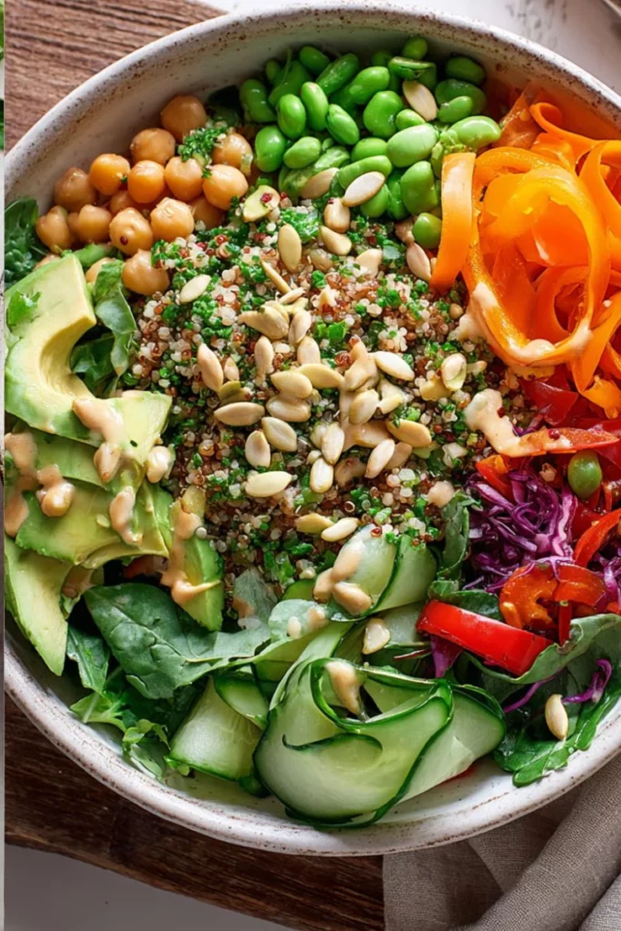 Healthy High Protein Vegan Salad