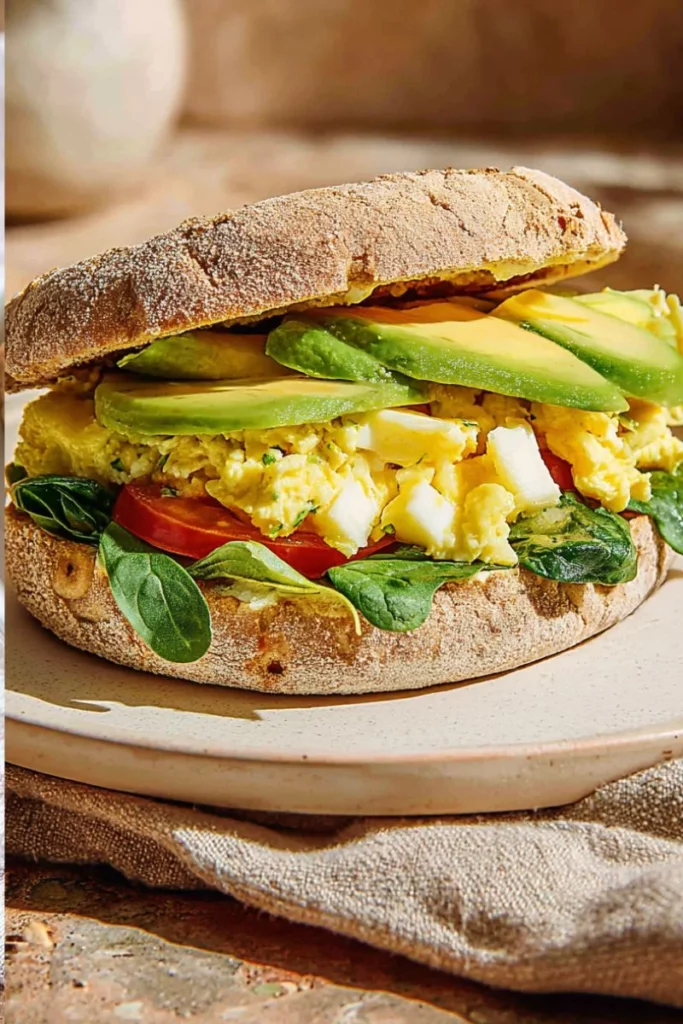 High Protein Low Calorie Breakfast Sandwich