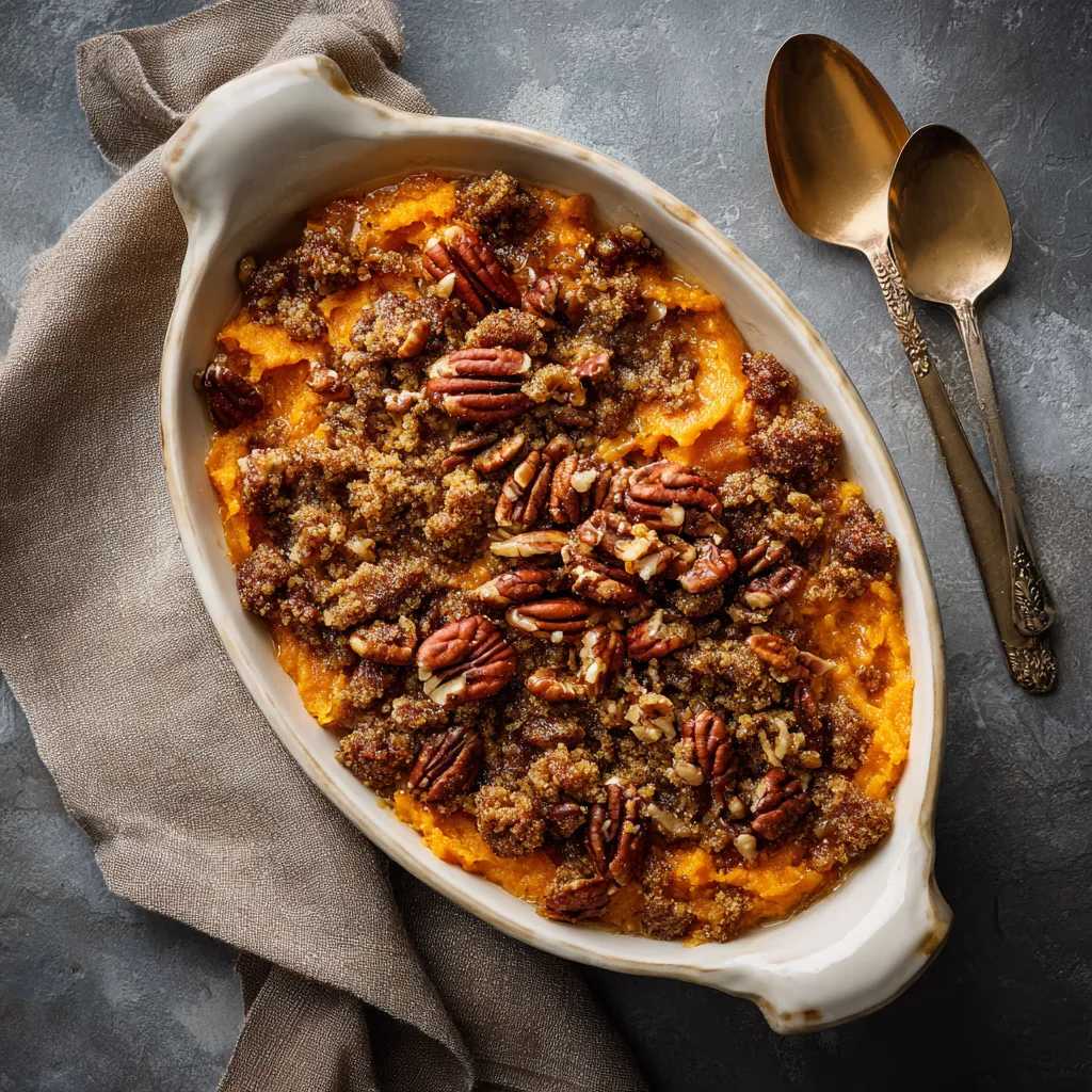 sweet potato casserole recipes brown butter pecan sweet potato casserole with maple crunch