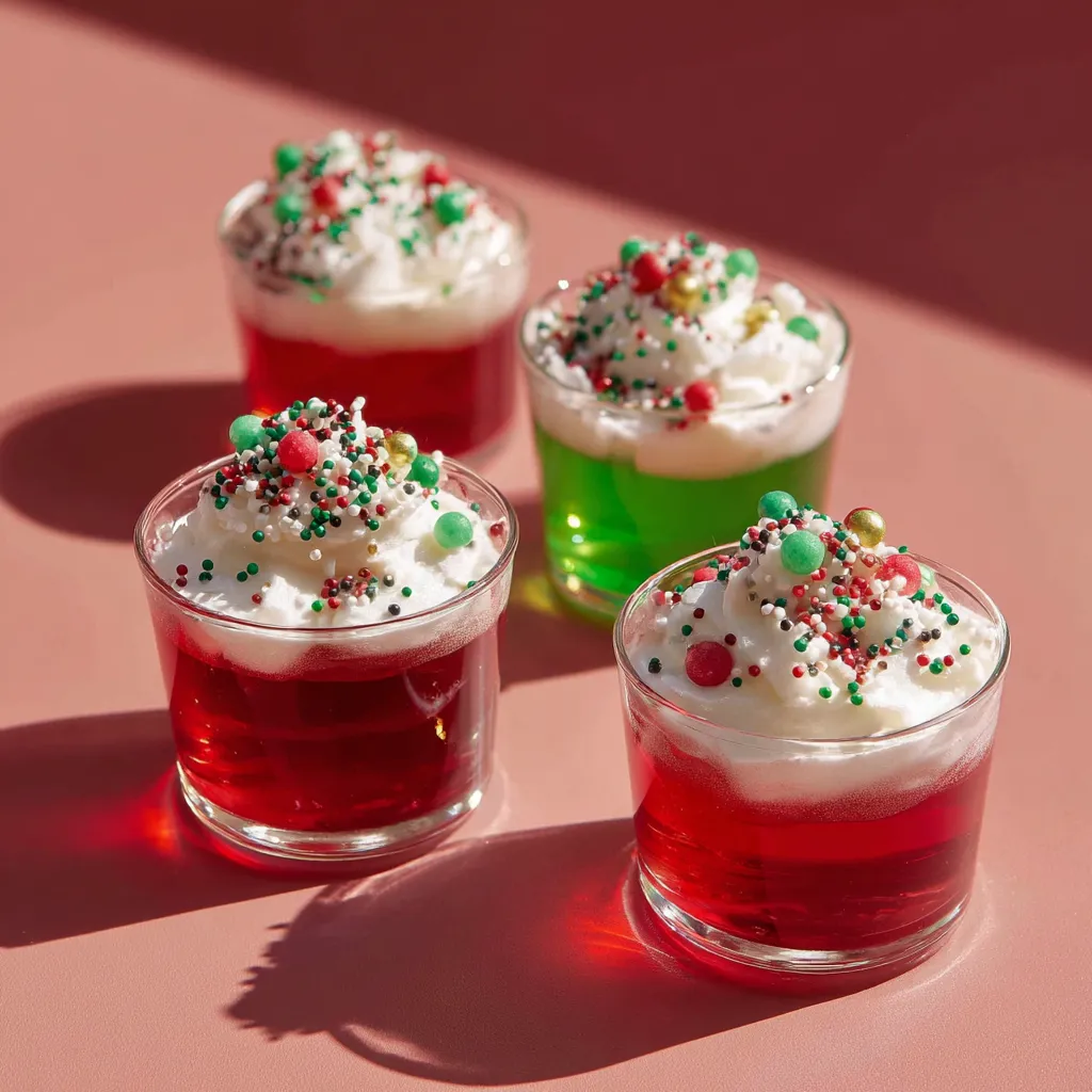 Jingle Bell Jello Drink Cups in Red and Green