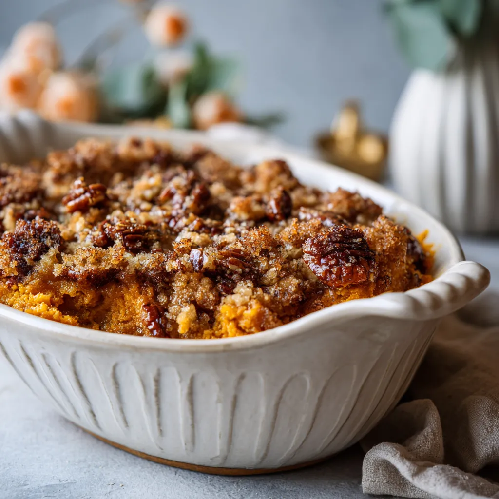 sweet potato casserole recipes sweet potato casserole with vanilla bean pecan streusel