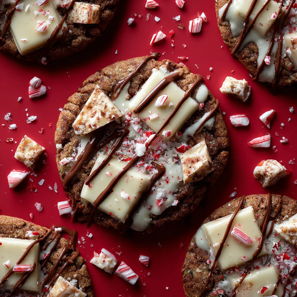 Vegan White Chocolate Peppermint Bark Cookies