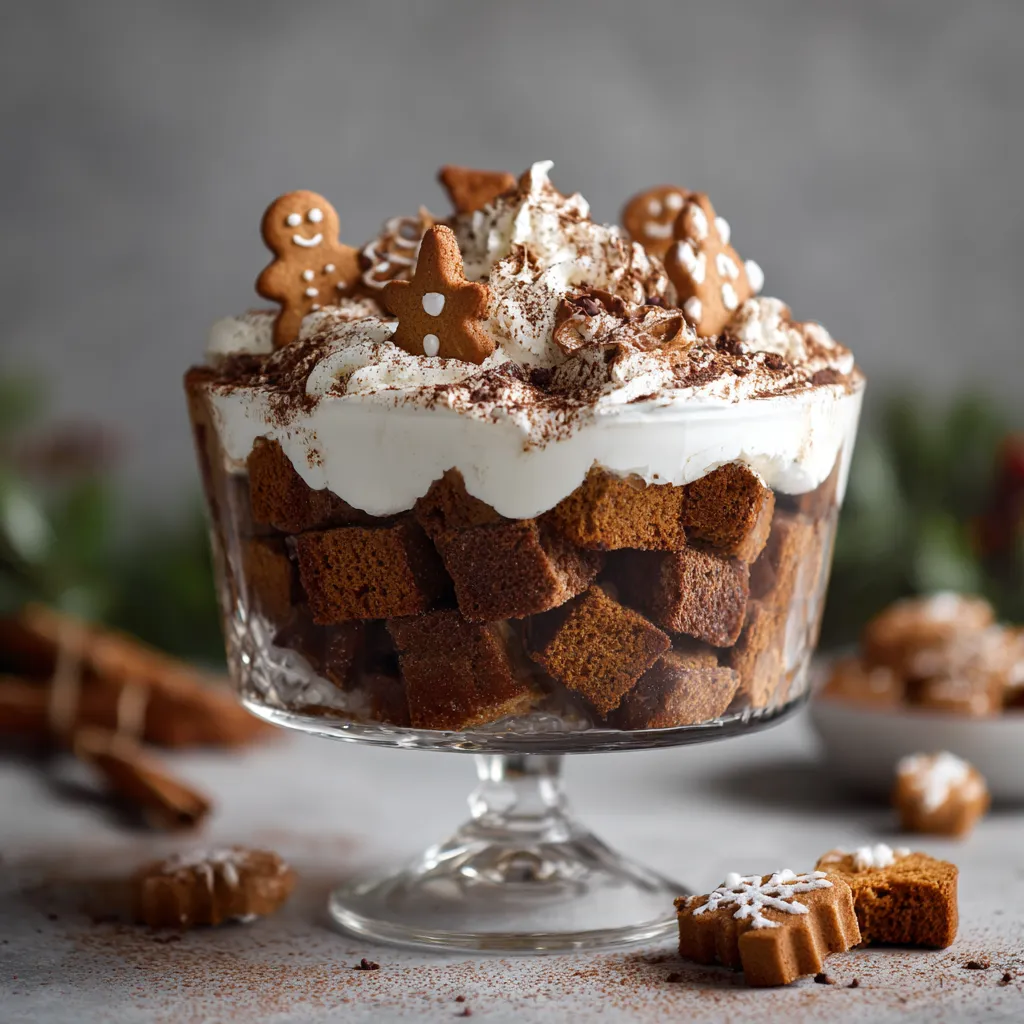Gingerbread Latte Trifle with Coffee Cream
