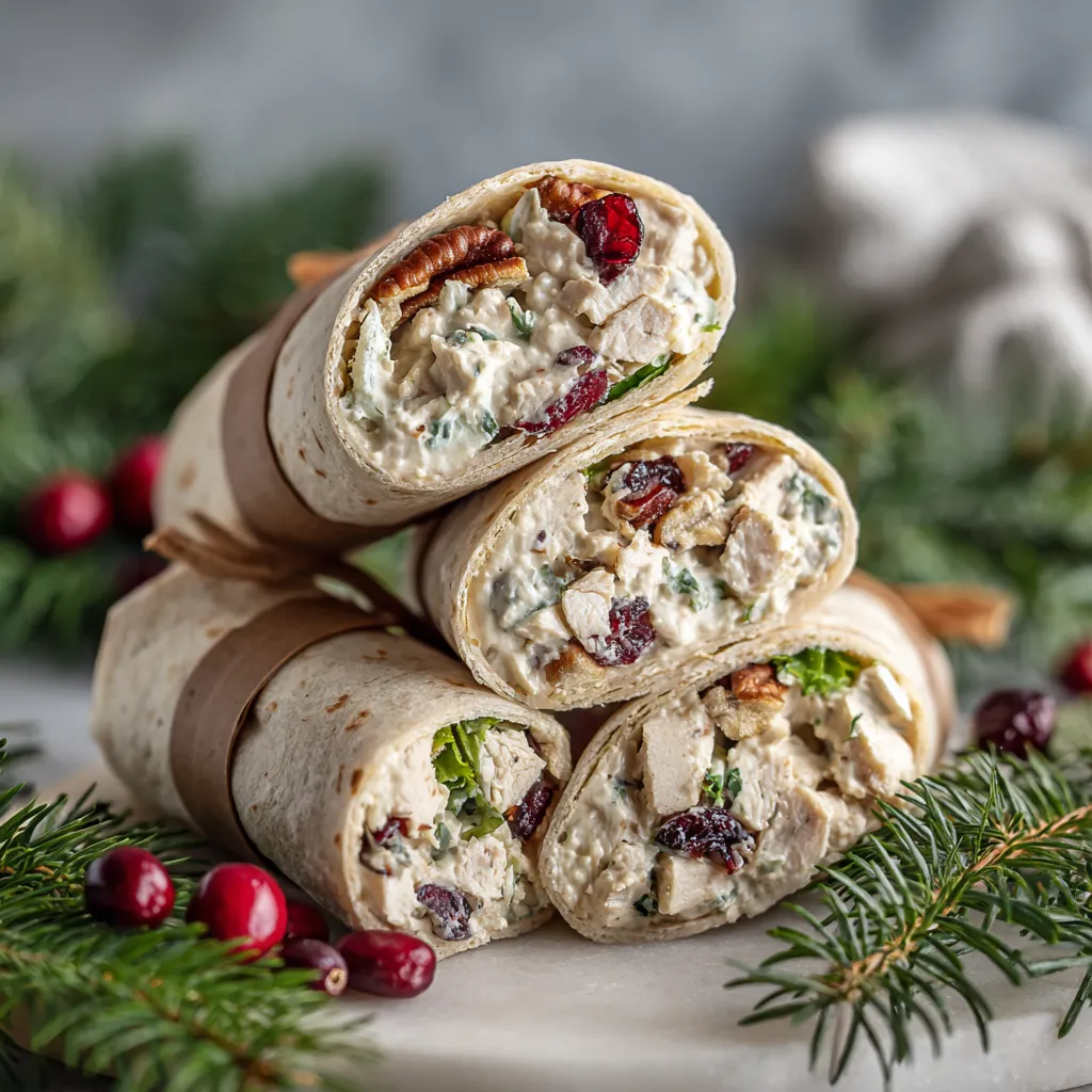 Cranberry Pecan Chicken Salad Wraps
