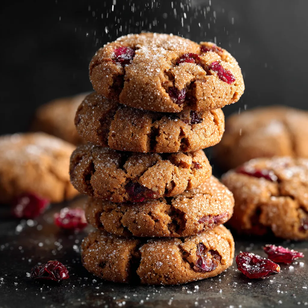 Cranberry Ginger Sparkle Cookies
