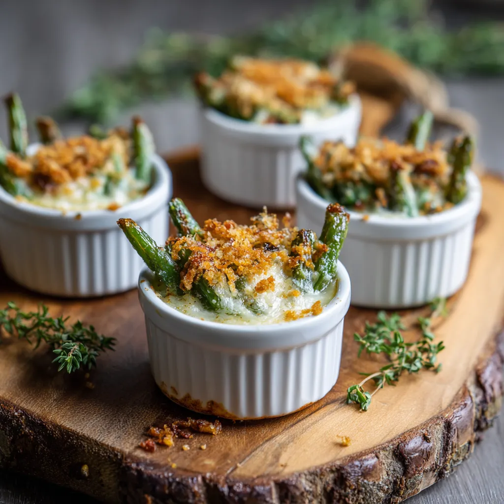 Air Fryer Mini Green Bean Casserole Cups
