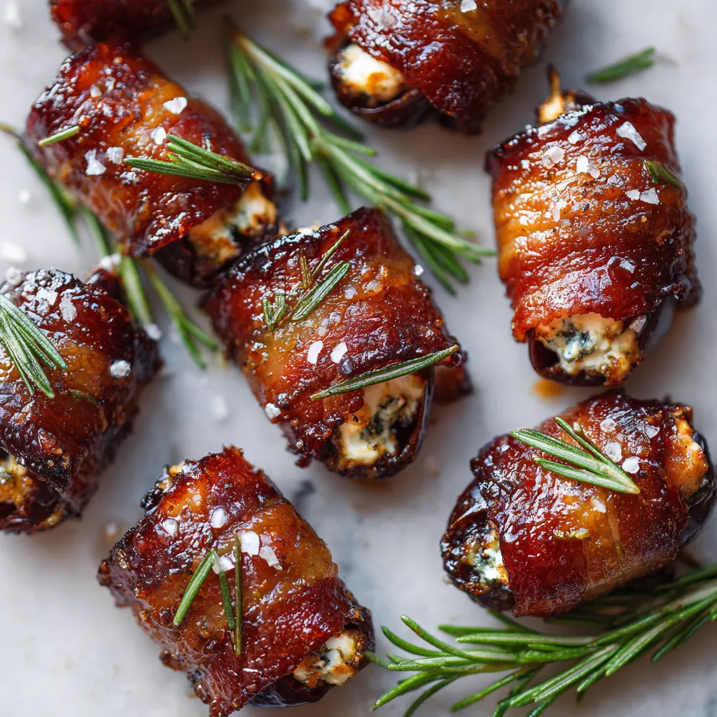 Air Fryer Bacon-Wrapped Dates with Goat Cheese