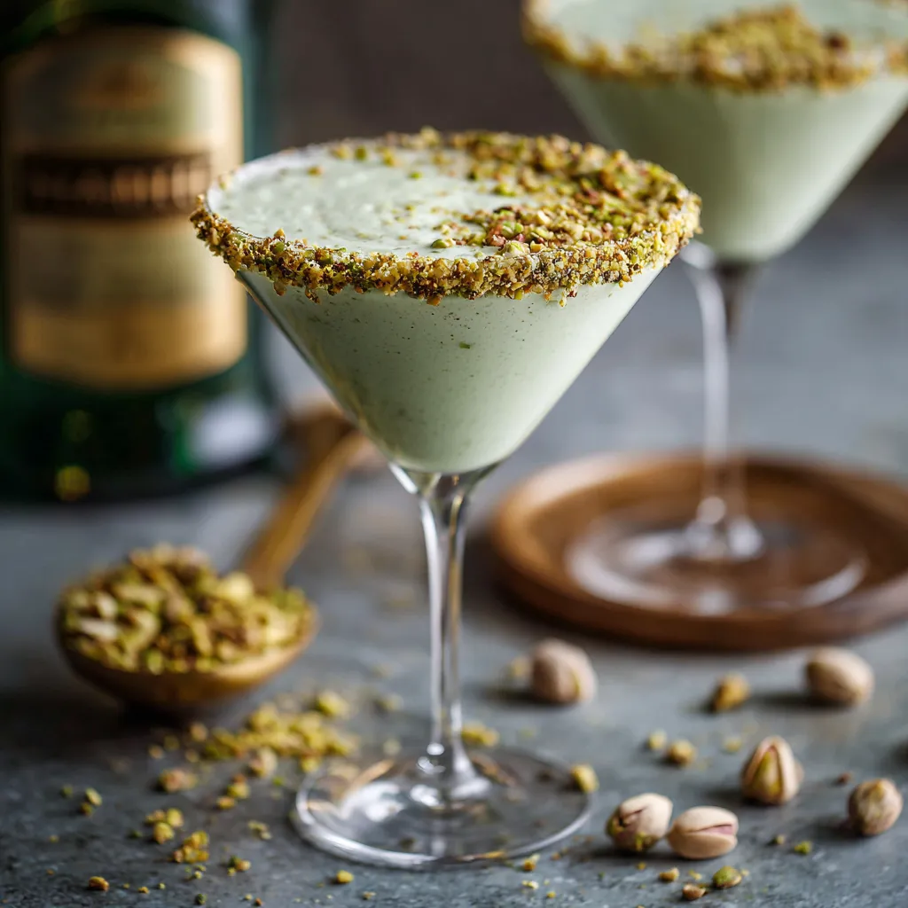 Toasted Pistachio Cream Liqueur Martini
