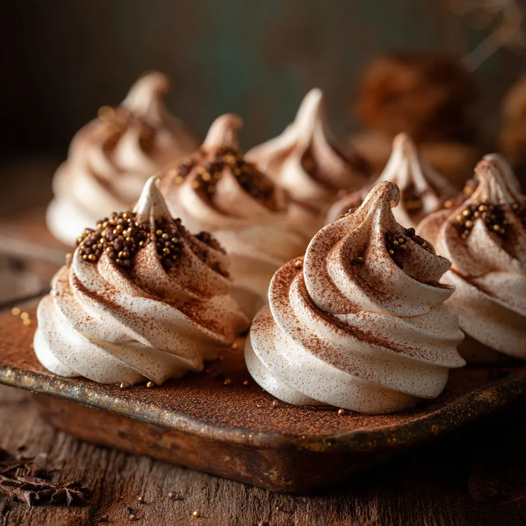 Hot Cocoa Meringue Kisses for the Holidays