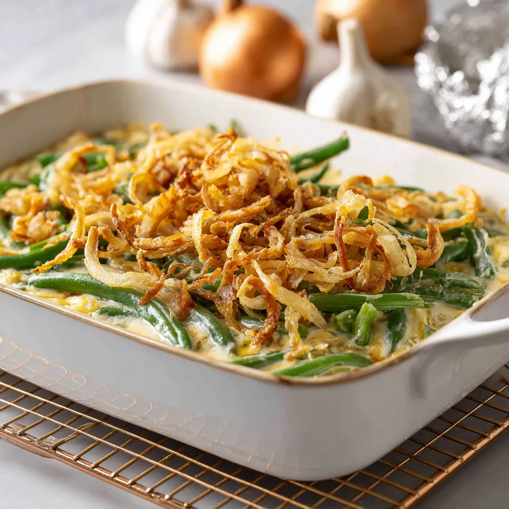 Green Beans Casserole with Crispy Onions