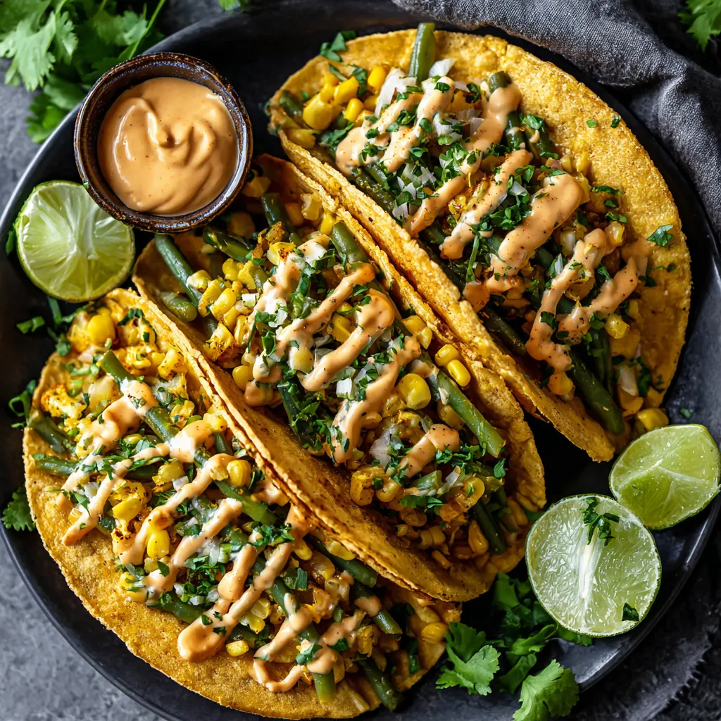 canned green bean recipes canned green bean tacos with creamy chipotle sauce
