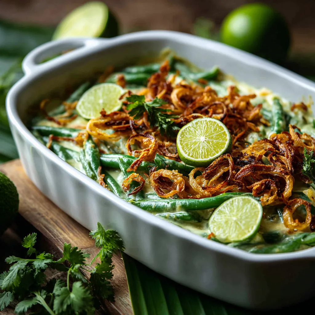 Thai Green Curry Green Bean Casserole