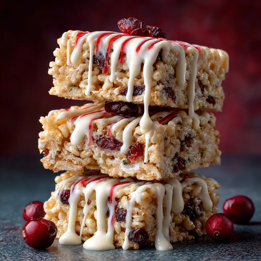 White Chocolate Cranberry Rice Krispie Treats