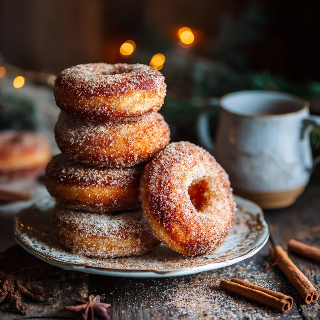 Spiced Apple Cider Donuts for Christmas Morning