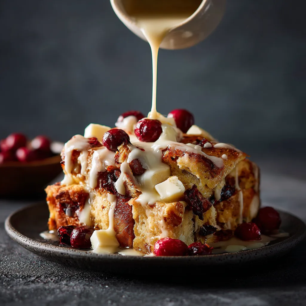 Cranberry White Chocolate Bread Pudding for Cozy Nights