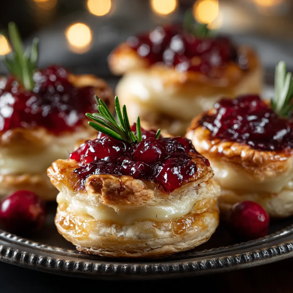 Air Fryer Cranberry Brie Pastry Bites